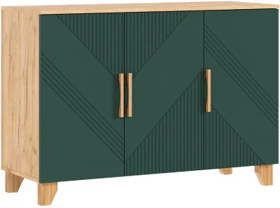 Ирис Комод 1200 браш мени грин/дуб крафт