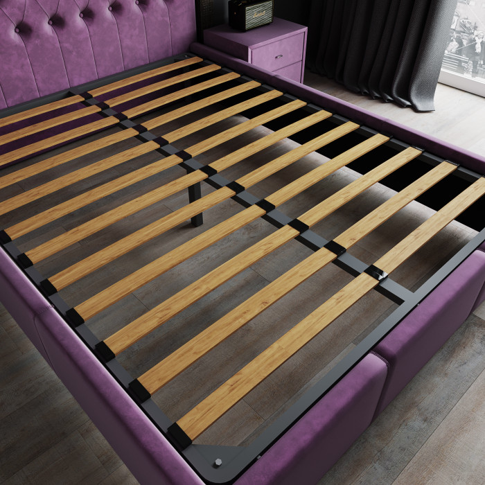 Октавия Кровать интерьерная 120 пыльная роза ромб, ортопед