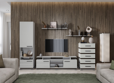 Гостиная Модена, композиция 3, ясень анкор светлый/венге