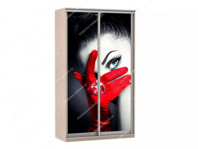 Шкаф купе Модерн 1190х600 2-х дверный фотопечать №1 ясень