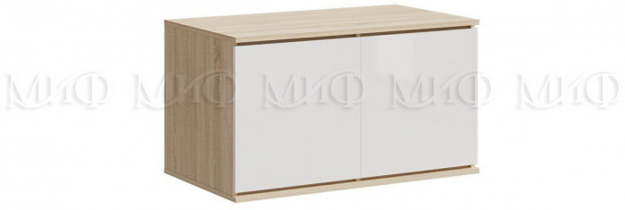 Челси Антресоль к шкафу (800), Сонома/Белый глянец холодный