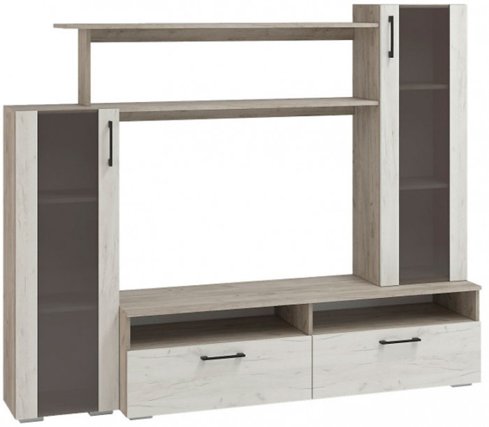 гостиная Эмма МИНИ дуб крафт серый/дуб крафт белый